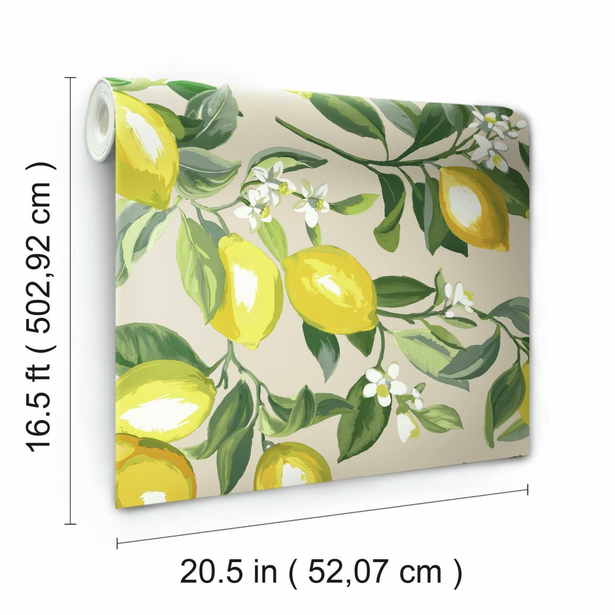 RoomMates Lemon Zest Peel & Stick Wallpaper